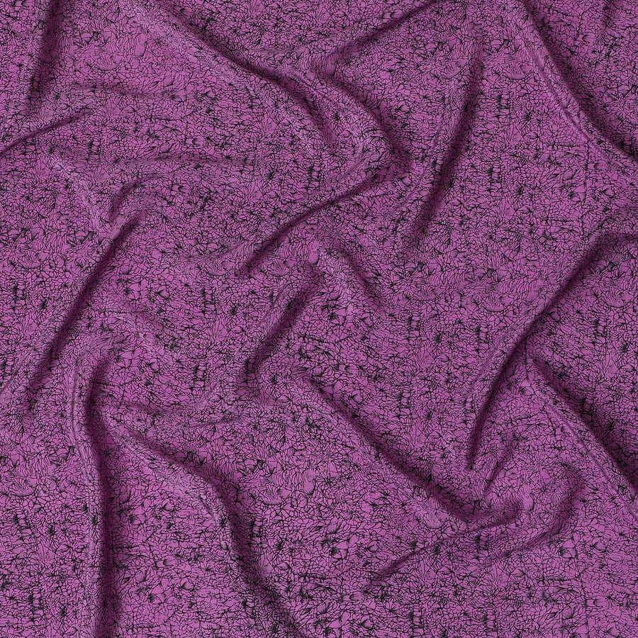 Elegant Silk Crepe Fabric in Royal Purple - Premium Quality, 110cm Width, Crafted in India - Buy in Meters-D18027