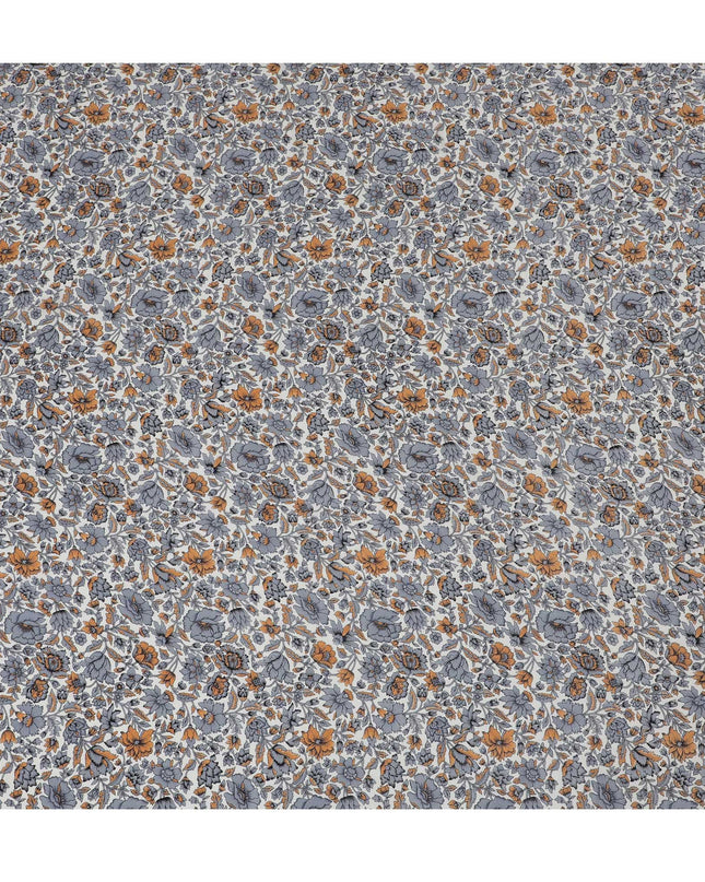 قماش كريب حرير نقي أنيق باللون الرمادي والعنبر - تصميم أنيق، عرض 110 سم، صناعة هندية - تسوق عبر الإنترنت بواسطة Meter-D18030