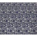 Navy & White Botanical Print Pure Silk Crepe Fabric - Timeless Elegance, 110cm Width, Crafted in India - Buy Online by the Meter-D18031 Regal Fabrics