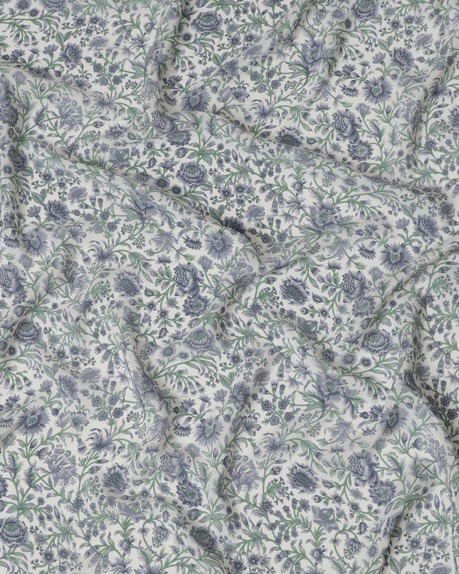 قماش كريب حرير نقي كلاسيكي إنجليزي جاردن - طباعة زهور رقيقة، عرض 110 سم، صناعة هندية رائعة - شراء عبر الإنترنت بواسطة Meter-D18032