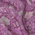 Lavender Blossom Pure Silk wrinkle Chiffon Fabric - Elegant Printed Design, 110cm Width - Buy Online by the Meter-D18044 Regal Fabrics