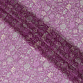 Lavender Blossom Pure Silk wrinkle Chiffon Fabric - Elegant Printed Design, 110cm Width - Buy Online by the Meter-D18044 Regal Fabrics