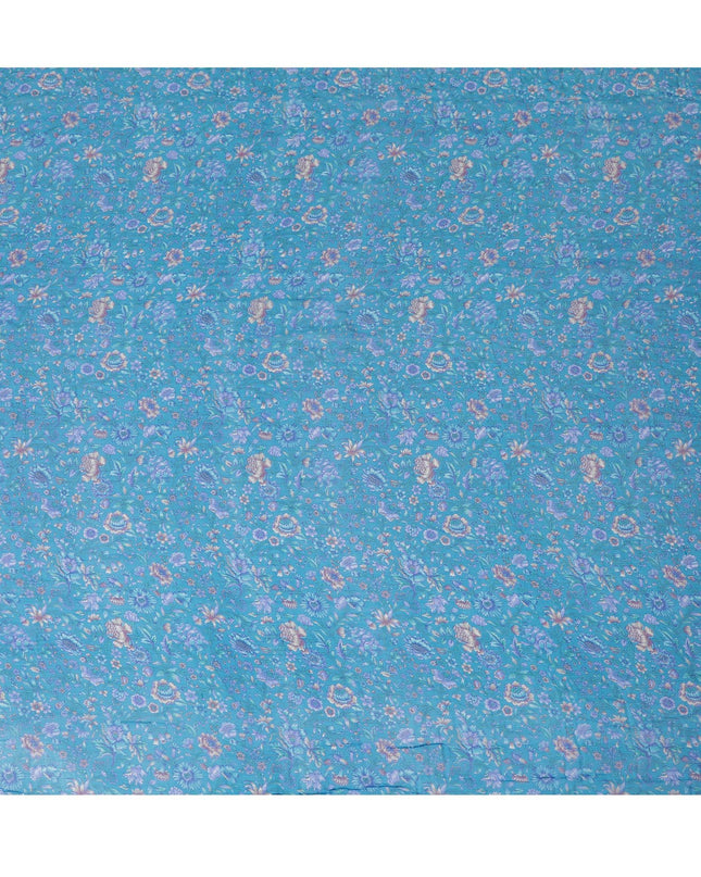 قماش شيفون حريري نقي التجاعيد من Cornflower Serenade - طباعة دقيقة، عرض 110 سم - شراء عبر الإنترنت بواسطة Meter-D18047