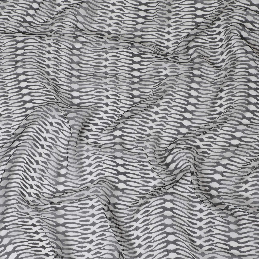 قماش شيفون حريري أنيق ذو تجعد نقي أحادي اللون - طباعة معاصرة، عرض 110 سم - شراء عبر الإنترنت بواسطة Meter-D18051