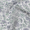 Misty Garden Pure Wrinkle Silk Chiffon Fabric - Classic Floral Elegance, 110cm Width - Buy Online by the Meter-D18055