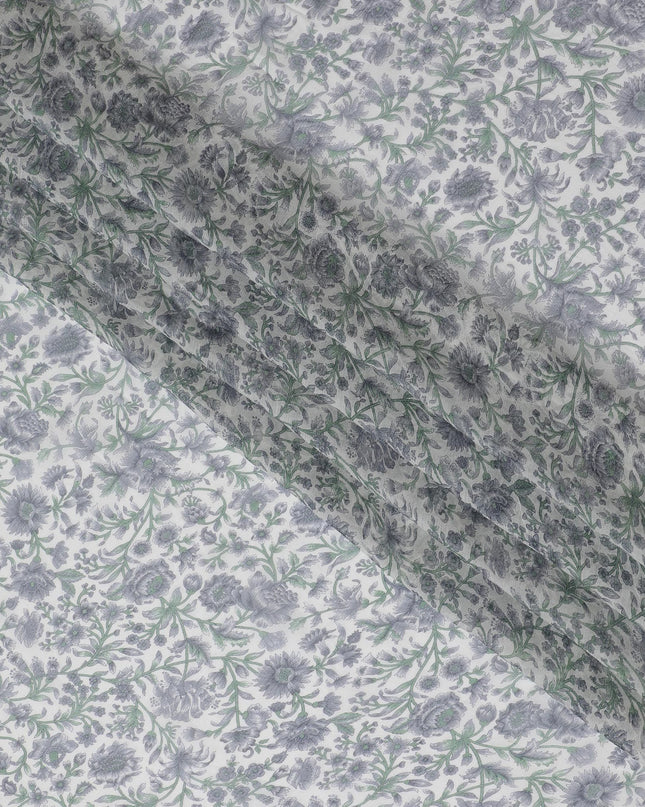 قماش شيفون حريري نقي التجاعيد من ميستي جاردن - أناقة الأزهار الكلاسيكية، عرض 110 سم - شراء عبر الإنترنت بواسطة Meter-D18055