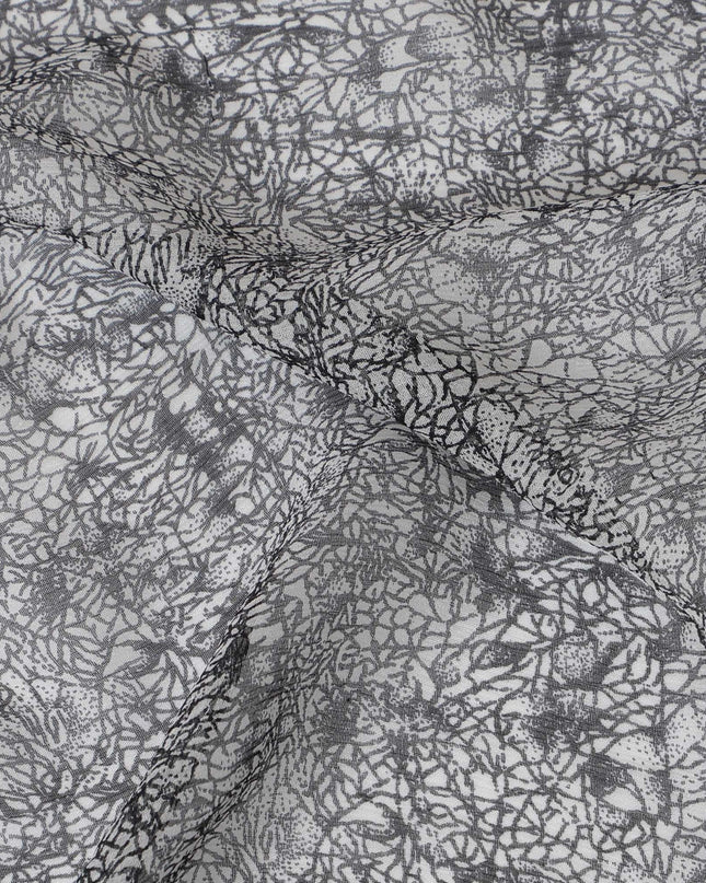 قماش شيفون حريري نقي التجاعيد من جرافيت - أناقة مجردة، عرض 110 سم - شراء عبر الإنترنت بواسطة Meter-D18057