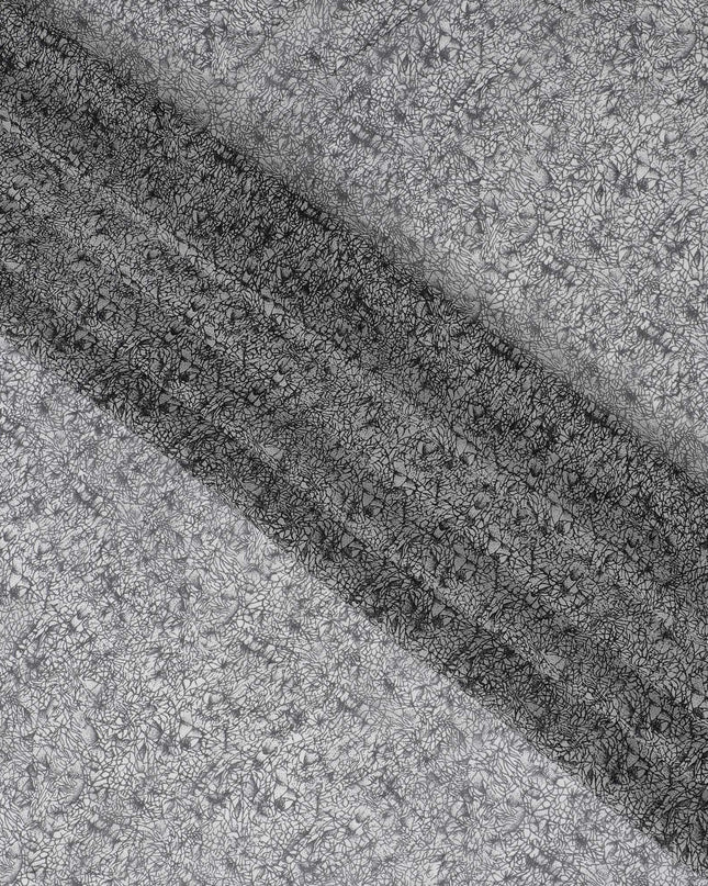 قماش شيفون حريري نقي التجاعيد من جرافيت - أناقة مجردة، عرض 110 سم - شراء عبر الإنترنت بواسطة Meter-D18057