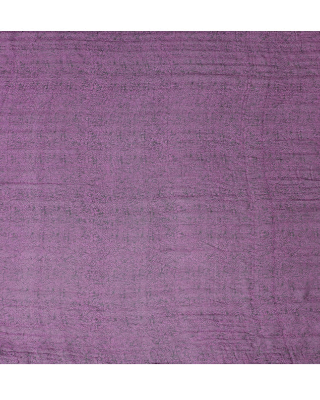 Lilac Dream Pure Wrinkle Silk Chiffon Fabric - Textured Elegance, 110cm Width - Buy Online by the Meter-D18058