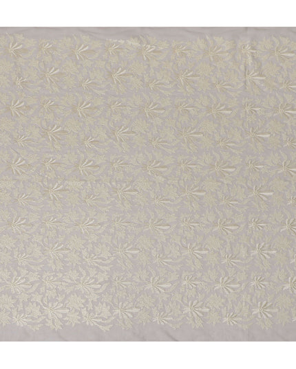 قماش فوال قطني مطرز ممتاز - تصميم زهور أنيق، عرض 110 سم - اشتري بالمتر Online-D18121