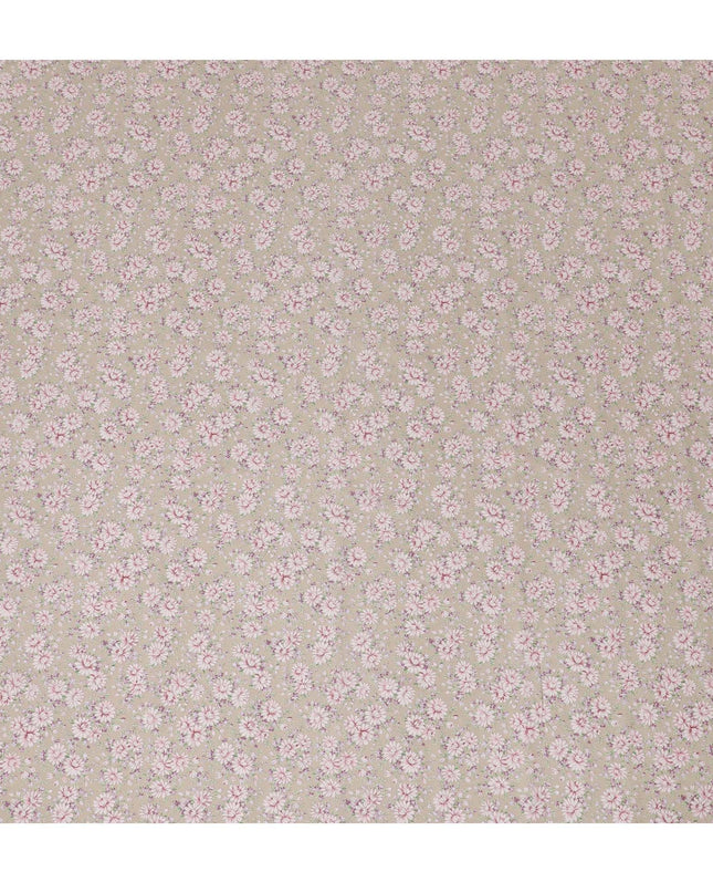 Vintage Charm Cotton Lawn Fabric - Delicate Digital Floral Print, 110 cm Wide - Shop Online for Quaint Creations-D18131