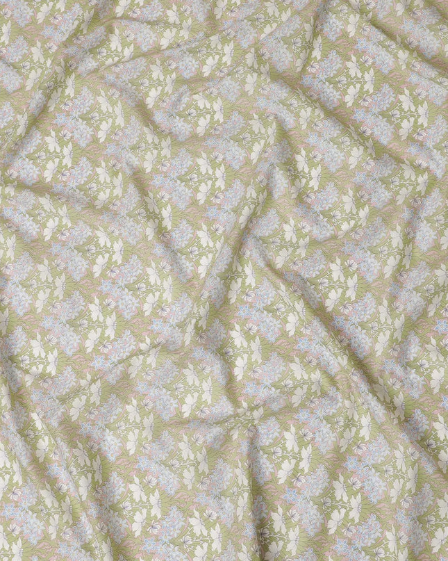 Whimsical Meadow Cotton Lawn Fabric - Pastel Digital Floral Print, 110 cm Wide - Purchase Online for Charming Apparel-D18132 Regal Fabrics