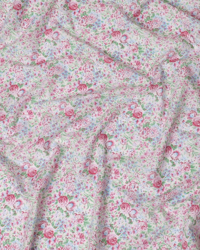 قماش قطني من القطن Country Blossom - طباعة زهور رقمية جديدة، عرض 110 سم - اشتر عبر الإنترنت من أجل Delightful Crafts-D18134