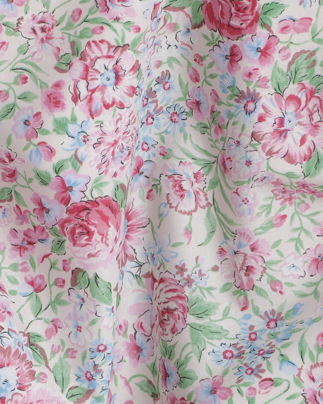 قماش قطني من القطن Country Blossom - طباعة زهور رقمية جديدة، عرض 110 سم - اشتر عبر الإنترنت من أجل Delightful Crafts-D18134