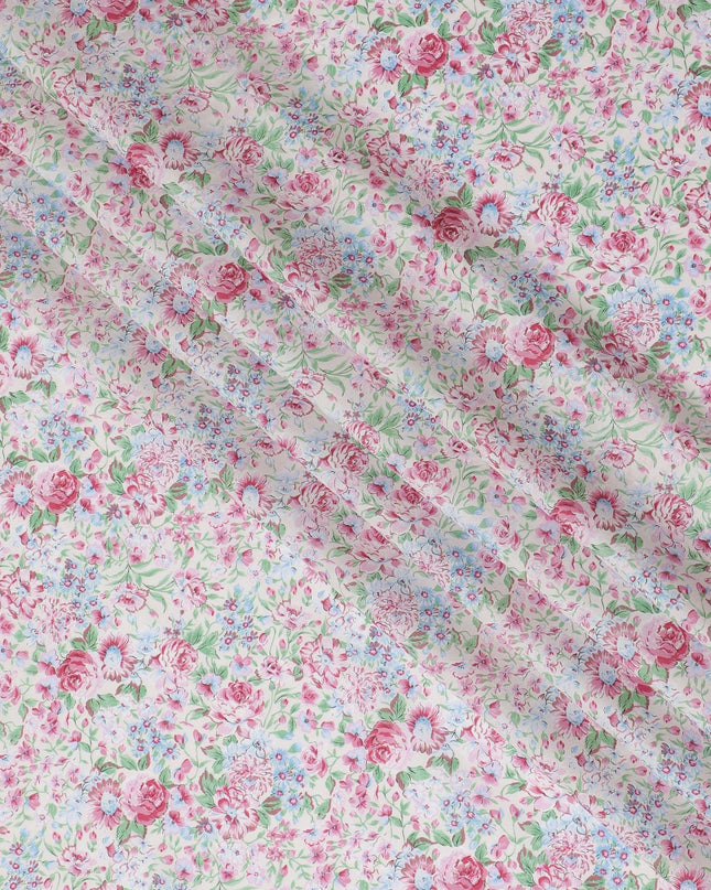 قماش قطني من القطن Country Blossom - طباعة زهور رقمية جديدة، عرض 110 سم - اشتر عبر الإنترنت من أجل Delightful Crafts-D18134