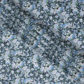 Midnight Blossom Cotton Lawn Fabric - Deep Blue Digital Floral Print, 110 cm Wide - Buy Online for Chic Creations-D18135