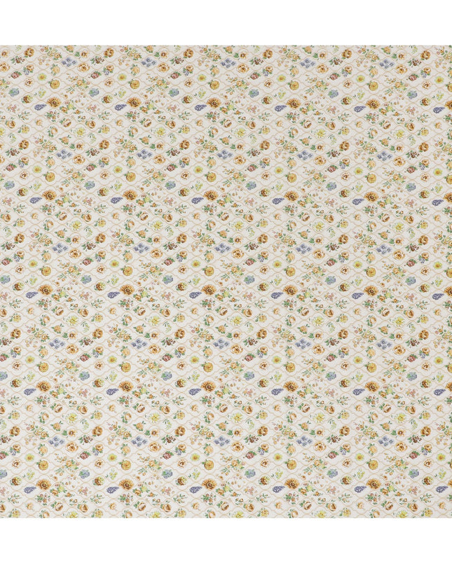 Heritage Floral Tapestry Cotton Lawn Fabric - Ornate Digital Print, 110 cm Wide - Shop Online for Regal Sewing Projects-D18136