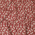 Crimson Daisy Delight Cotton Lawn Fabric - Vibrant Digital Print, 110 cm Wide - Shop Online for Bold Fashion Statements-D18138