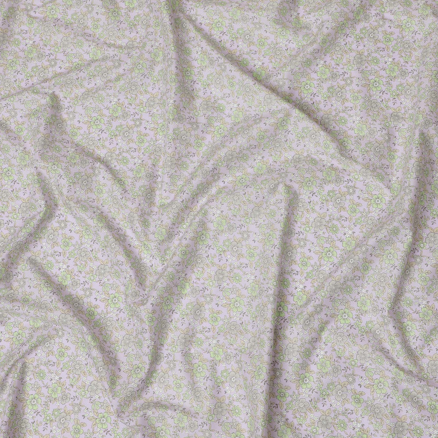Springtime Serenity Cotton Lawn Fabric - Soft Floral Digital Print, 110 cm Wide - Buy Online for Delicate Creations-D18139