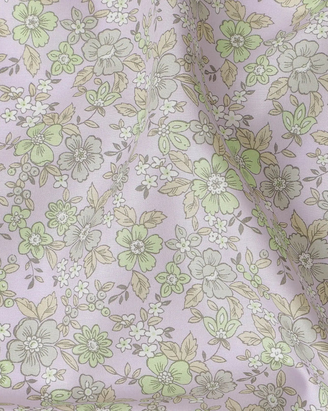 Springtime Serenity Cotton Lawn Fabric - Soft Floral Digital Print, 110 cm Wide - Buy Online for Delicate Creations-D18139 Regal Fabrics