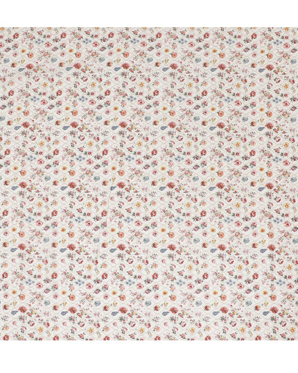 Premium Cotton Lawn Fabric - Multicolor Floral Digital Print, 110cm Wide - Buy in Meters Online-D18140 Regal Fabrics