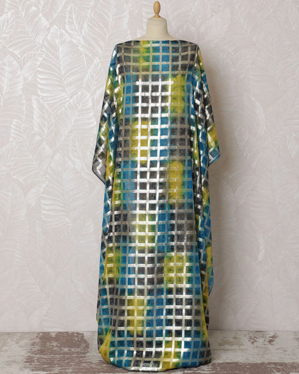 قماش شيفون حرير عصري بنمط شبكي مع لوركس - 140 سم × 3.4 متر طول - اشتري عبر الإنترنت - D18213