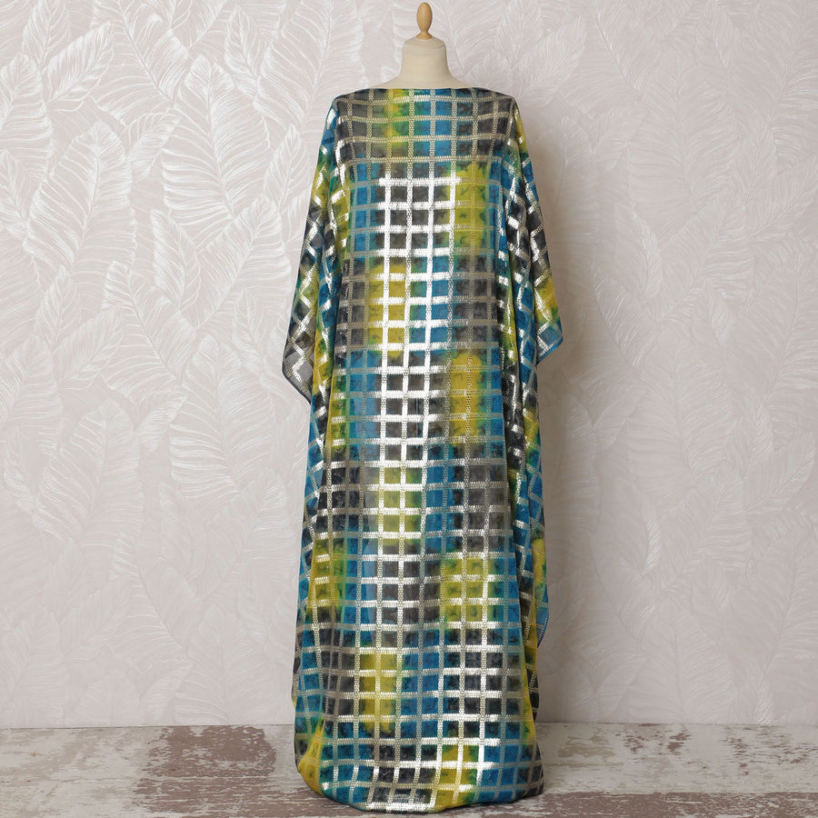 قماش شيفون حرير عصري بنمط شبكي مع لوركس - 140 سم × 3.4 متر طول - اشتري عبر الإنترنت - D18213