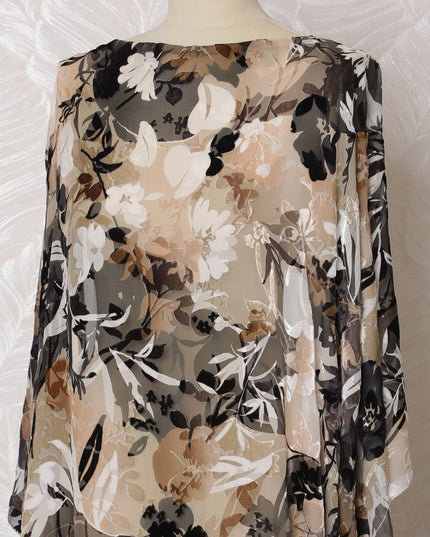 Exquisite Somali Chiffon Velvet Dirac Fabric - Italian Silk, 140cm Wide - 3.5 Meters Piece -D18289