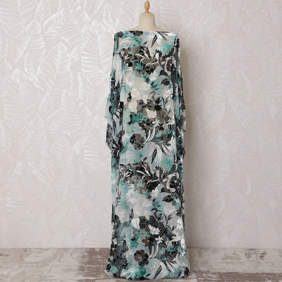 قماش ديراك شيفون مخملي زهري معاصر - حرير إيطالي، عرض 140 سم - قطعة 3.5 متر - اطلب عبر الإنترنت-D18290