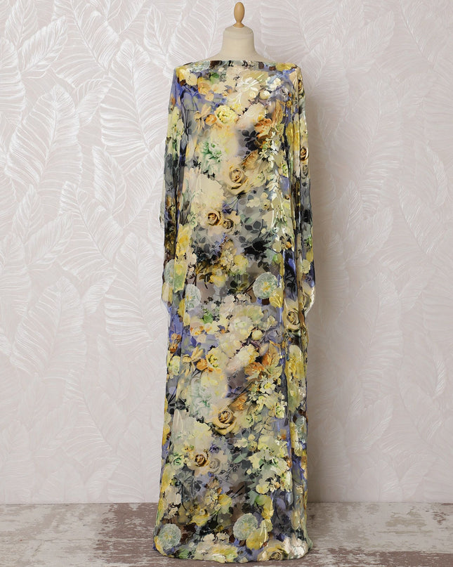 قماش ديراك مخملي وحريري من Goldenrod - عرض 140 سم - فاخر إيطالي - قطعة 3.5 متر - متوفر عبر الإنترنت-D18293