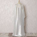 Silver Sheen Silk Chiffon Lurex Dirac Fabric - 140cm Wide - South Korean Radiance - 3.5 Meters Piece -D18300 Regal Fabrics