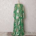 Verdant Glory Silk Chiffon Lurex Dirac Fabric - 140cm Wide - South Korean Artistry - 3.5 Meters Piece -D18305 Regal Fabrics