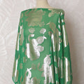 Verdant Glory Silk Chiffon Lurex Dirac Fabric - 140cm Wide - South Korean Artistry - 3.5 Meters Piece -D18305 Regal Fabrics