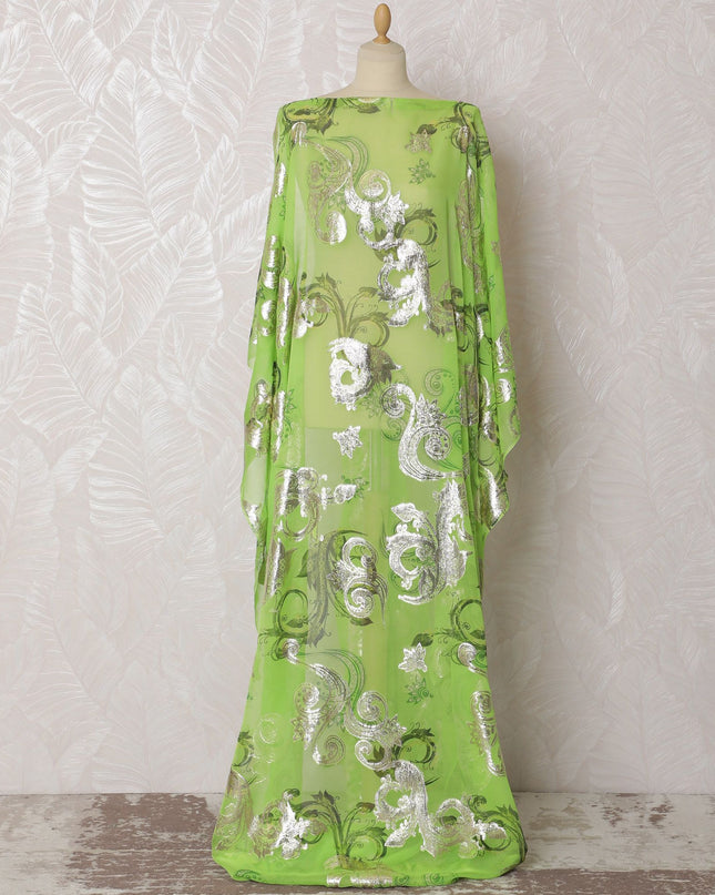 قماش لوركس ديراك من الشيفون الحريري الليموني الفاخر - عرض 140 سم - صناعة كورية جنوبية - 3.5 متر - شراء بالمتر-D18306