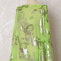 Lime Luxe Silk Chiffon Lurex Dirac Fabric - 140cm Wide - South Korean Crafted - 3.5 Mtrs - Buy in Meters-D18306