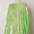 Enchanted Emerald Silk Chiffon Lurex Dirac Fabric - 140cm Wide - South Korean Elegance - 3.5 Mtrs Piece  -D18307 Regal Fabrics