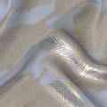قماش شيفون حريري بأوراق فضية لامعة مع لوريكس معدني، عرض 110 سم – رائع لصناعة الملابس-D18382