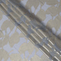 قماش شيفون حريري بأوراق فضية لامعة مع لوريكس معدني، عرض 110 سم – رائع لصناعة الملابس-D18382