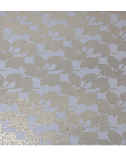 قماش شيفون حريري بأوراق فضية لامعة مع لوريكس معدني، عرض 110 سم – رائع لصناعة الملابس-D18382