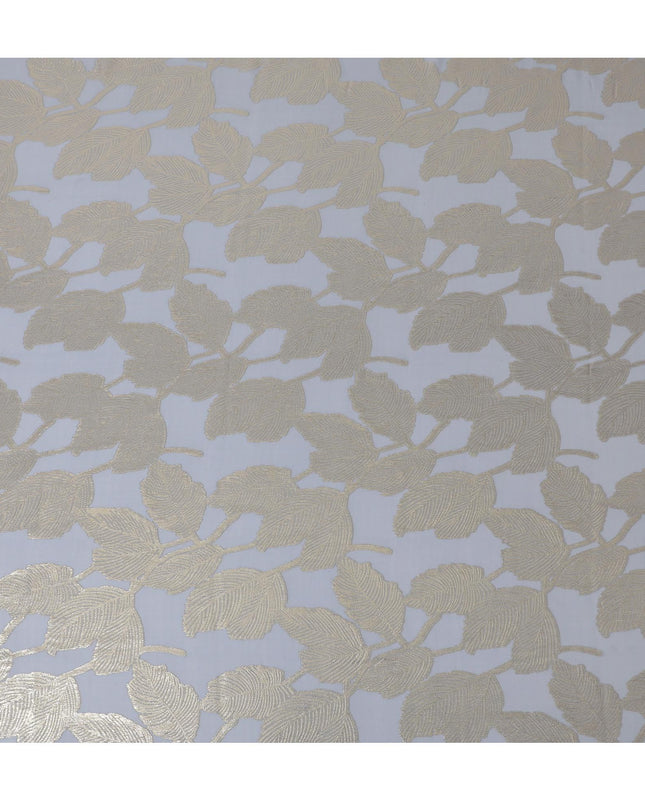 قماش شيفون حريري بأوراق فضية لامعة مع لوريكس معدني، عرض 110 سم – رائع لصناعة الملابس-D18382