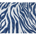 Nautical Navy Viscose Crepe Fabric with White Abstract Stripes, 110cm Wide – Contemporary Elegance-D18393 Regal Fabrics
