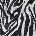 Monochrome Majesty Viscose Crepe Fabric with Abstract Stripes, 110cm Wide – Chic & Versatile-D18394