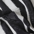 Monochrome Majesty Viscose Crepe Fabric with Abstract Stripes, 110cm Wide – Chic & Versatile-D18394