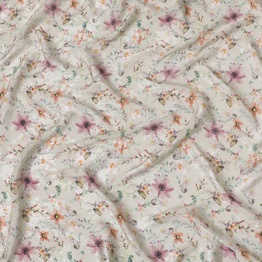 Spring Whisper Viscose Crepe Fabric with Floral Print, 110cm Wide â€“ Delicate Elegance-D18395 Regal Fabrics