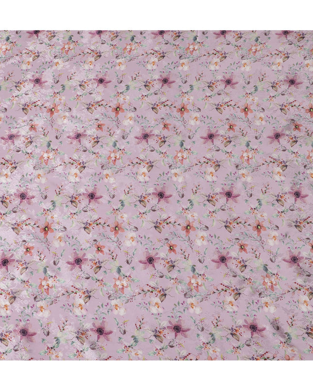 Blush Bloom Viscose Crepe Fabric with Floral Print, 110cm Wide – Romantic & Versatile-D18396