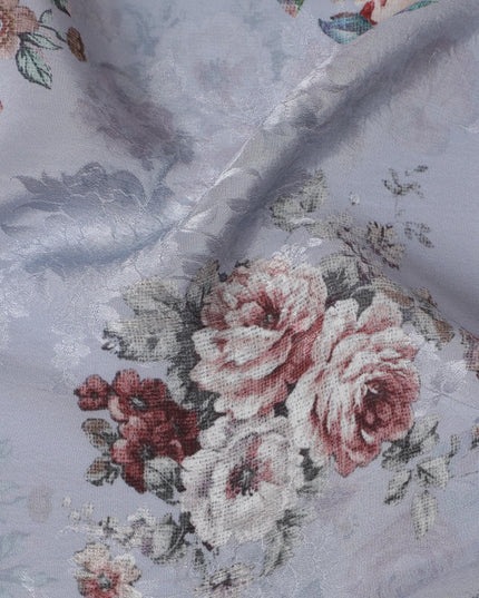 Vintage Floral Viscose Crepe Fabric, 110cm Wide â€“ Classic Victorian Elegance-D18398