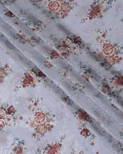 Vintage Floral Viscose Crepe Fabric, 110cm Wide â€“ Classic Victorian Elegance-D18398