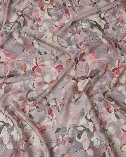 Whimsical Watercolor Floral Viscose Crepe Fabric, 110cm Wide â€“ Soft Pastel Elegance-D18403 Regal Fabrics