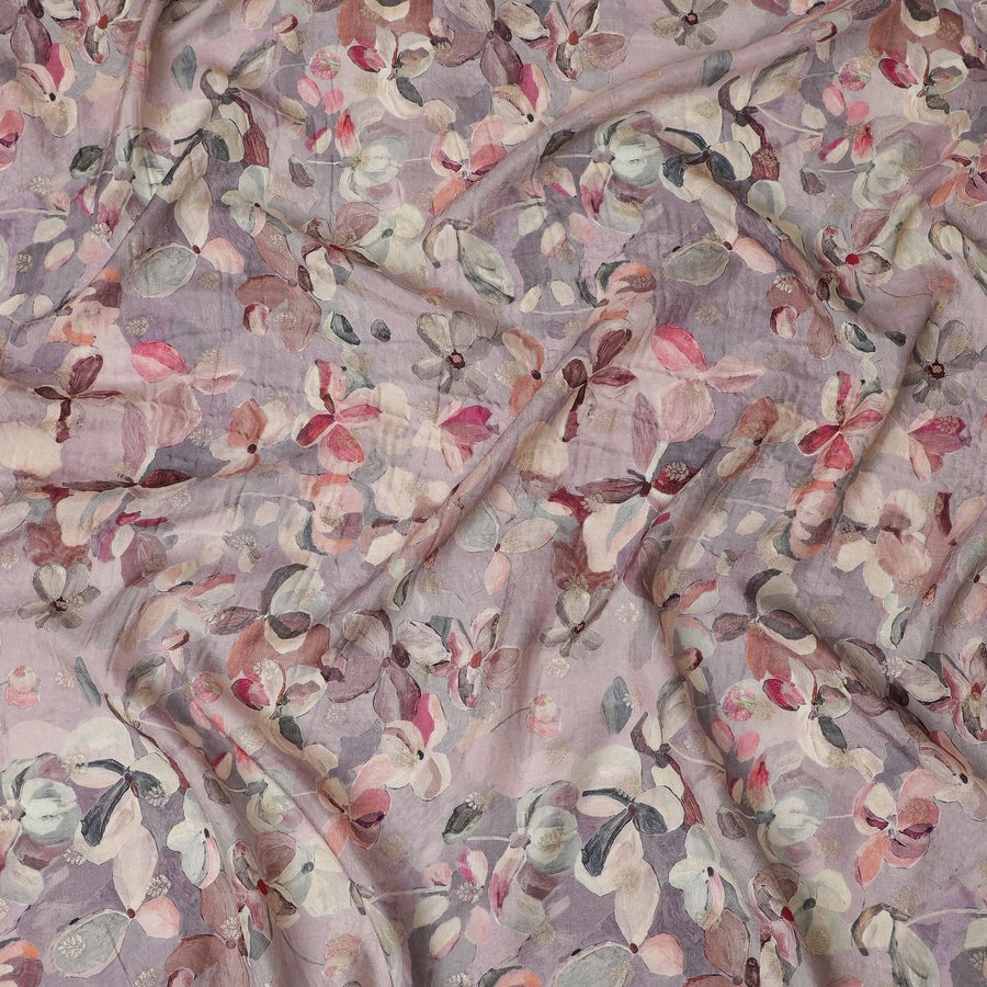 Whimsical Watercolor Floral Viscose Crepe Fabric, 110cm Wide â€“ Soft Pastel Elegance-D18403 Regal Fabrics