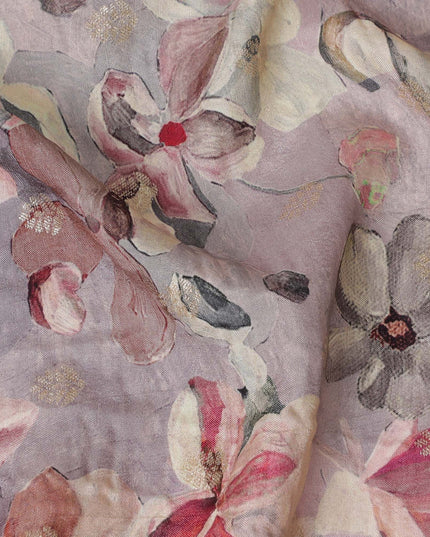Whimsical Watercolor Floral Viscose Crepe Fabric, 110cm Wide â€“ Soft Pastel Elegance-D18403 Regal Fabrics